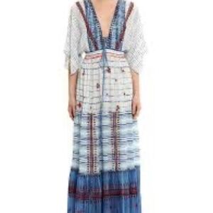Hemant & Mandita Frontier Crinkle Rayon Dress Sz XS